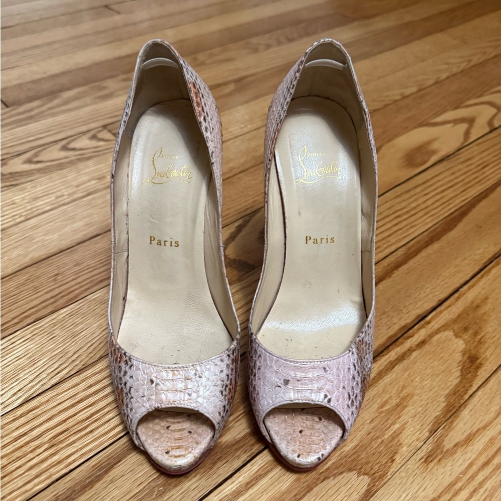 Christian Louboutin Pink Glitter Heels